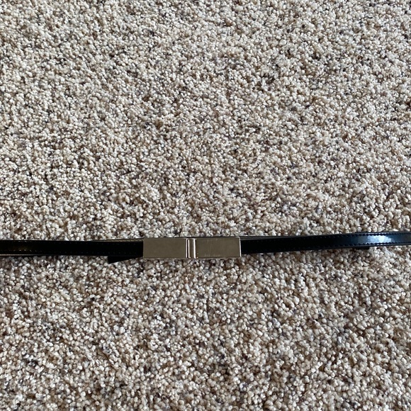 Express Black and Silver Skinny Belt M/L - Picture 2 of 9